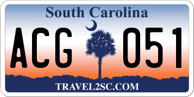 SC license plate ACG051