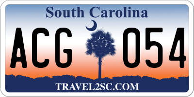 SC license plate ACG054