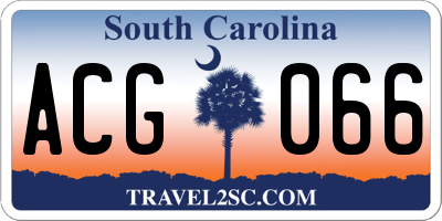 SC license plate ACG066