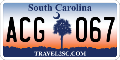 SC license plate ACG067