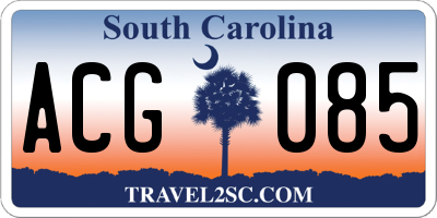 SC license plate ACG085