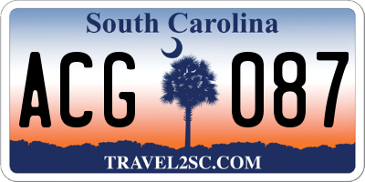 SC license plate ACG087