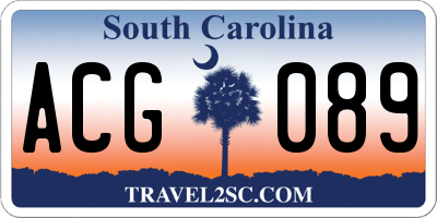 SC license plate ACG089