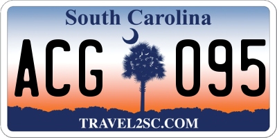 SC license plate ACG095