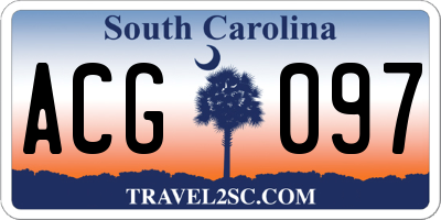 SC license plate ACG097