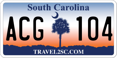SC license plate ACG104