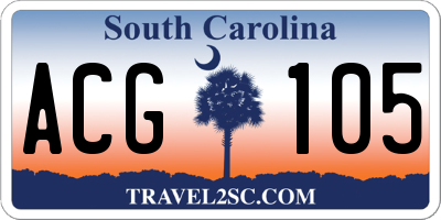 SC license plate ACG105