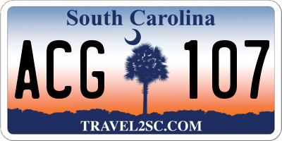 SC license plate ACG107
