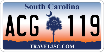 SC license plate ACG119