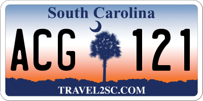 SC license plate ACG121