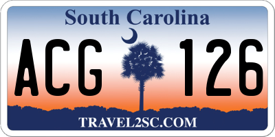 SC license plate ACG126