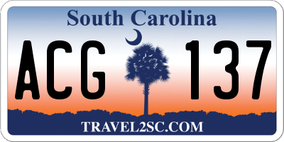 SC license plate ACG137