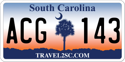 SC license plate ACG143