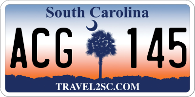 SC license plate ACG145