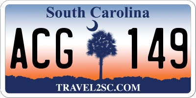 SC license plate ACG149