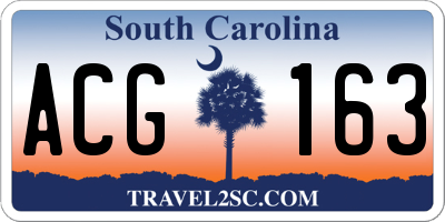 SC license plate ACG163