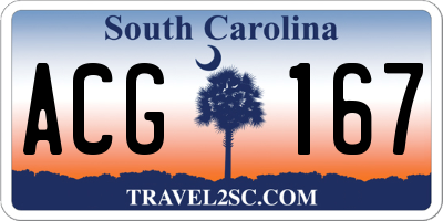 SC license plate ACG167