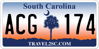 SC license plate ACG174