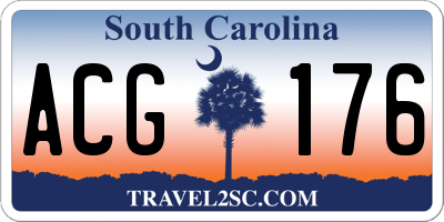 SC license plate ACG176