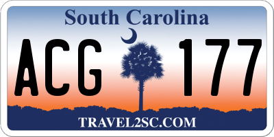 SC license plate ACG177