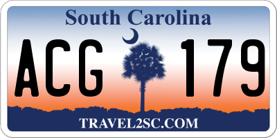 SC license plate ACG179