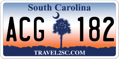 SC license plate ACG182