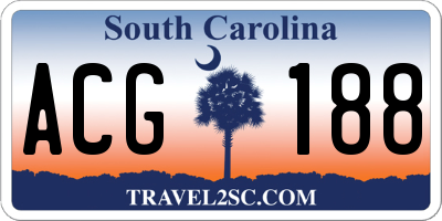 SC license plate ACG188