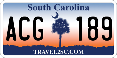 SC license plate ACG189