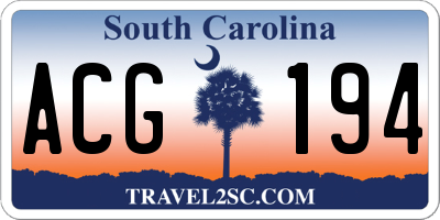 SC license plate ACG194