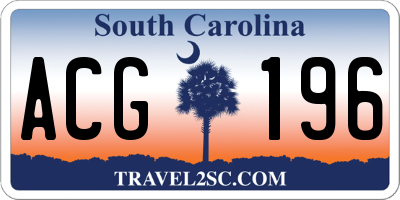 SC license plate ACG196