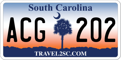 SC license plate ACG202