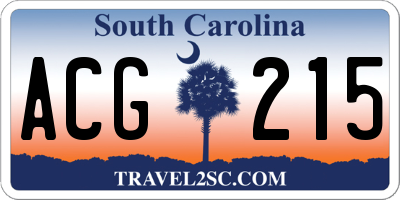 SC license plate ACG215