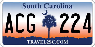 SC license plate ACG224