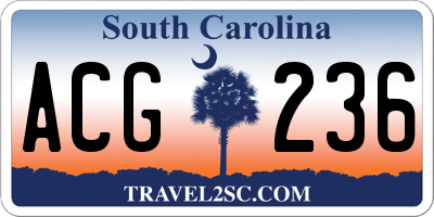 SC license plate ACG236