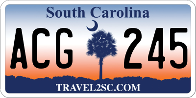 SC license plate ACG245