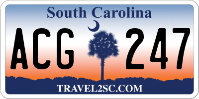 SC license plate ACG247