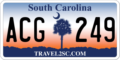 SC license plate ACG249