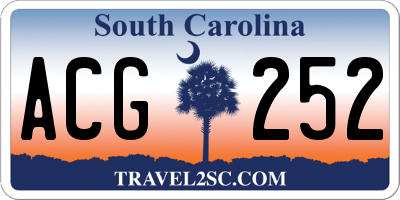 SC license plate ACG252