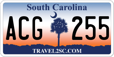 SC license plate ACG255
