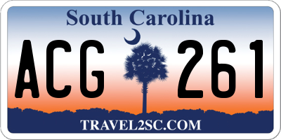 SC license plate ACG261