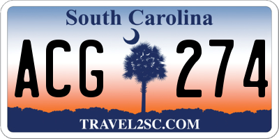 SC license plate ACG274