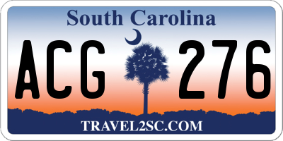 SC license plate ACG276