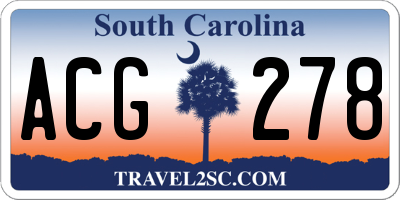 SC license plate ACG278