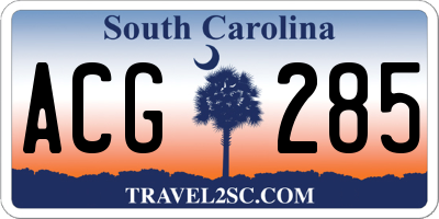 SC license plate ACG285