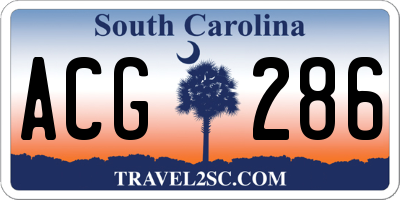 SC license plate ACG286