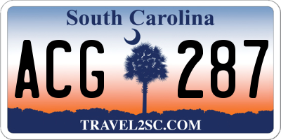 SC license plate ACG287