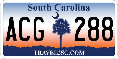 SC license plate ACG288
