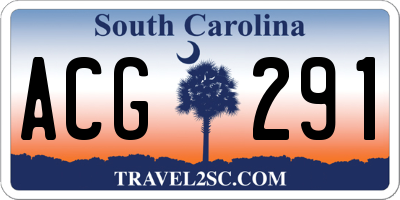 SC license plate ACG291