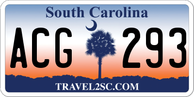 SC license plate ACG293