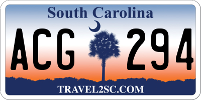 SC license plate ACG294